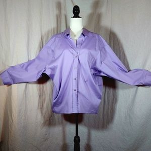 Vicolo lilac billowy cotton blend oversize shirt, O/S, NWT